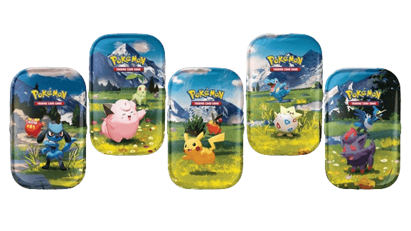 Cinq Mini-tins de la Série du TCG Pokémon Héros transcendants